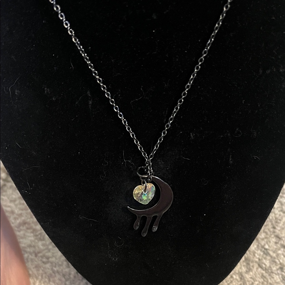 Lovesick Necklace with Iridescent Crystal Pendant